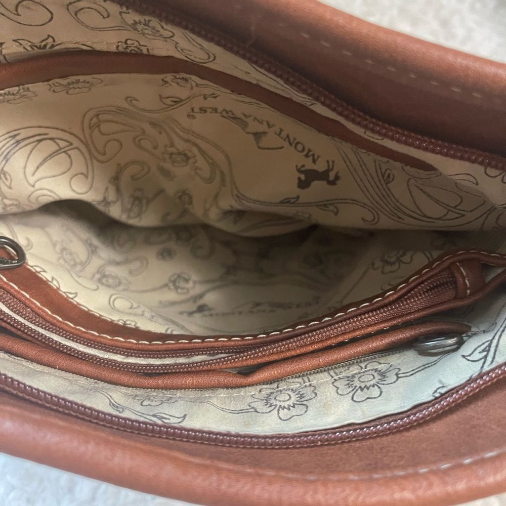 Montana West Black and Brown Horse Accent Shoulder Bag - Picture 12 of 14